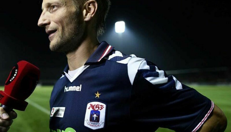 Martin Jørgensen interviewes af TV3 Sport – fremover er det blandt andre ham selv, der skal stå med mikrofonen. Foto: Getty Images.