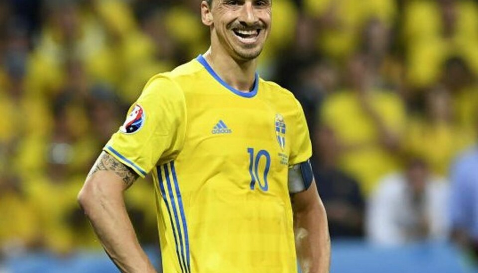 Zlatan Ibrahimovic spillede senest på det svenske landshold 22. juni 2016, hvor Sverige røg ud af EM efter et nederlag til Belgien. Foto: Jonathan Nackstrand/AFP