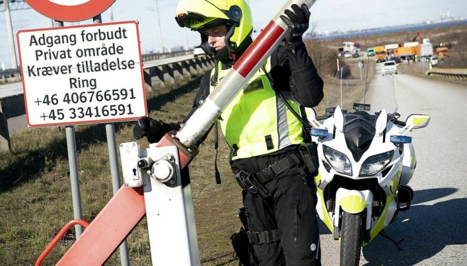 Den danske grænsekontrol på Øresundsbroen udføres på øen Peberholm.