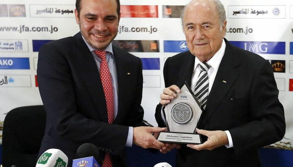Jordansk prins udfordrer Sepp Blatter Foto: JAMAL NASRALLAH/Scanpix.