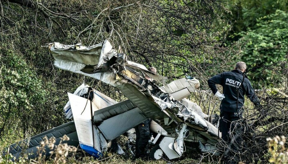 Tre personer omkom ved flystyrtet.Foto: Henning Bagger/Ritzau Scanpix)
