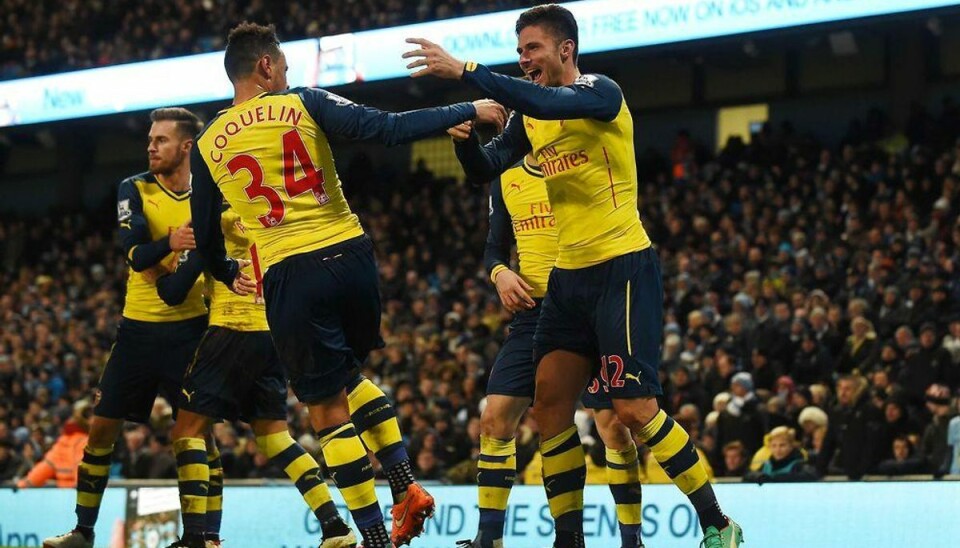 Arsenal spænder ben for Manchester City i titelkamp Foto: PAUL ELLIS/Scanpix.
