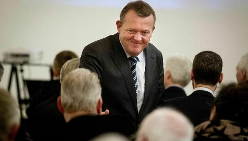 Nu indleder Løkke en politisk charmeoffensiv. Billede fra Venstres nytårskur. Foto: Johan Gadegaard/Scanpix