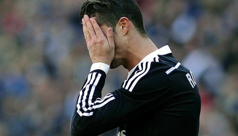 Ronaldo ser rødt i sen Real Madrid-sejr. Foto: CRISTINA QUICLER/Scanpix