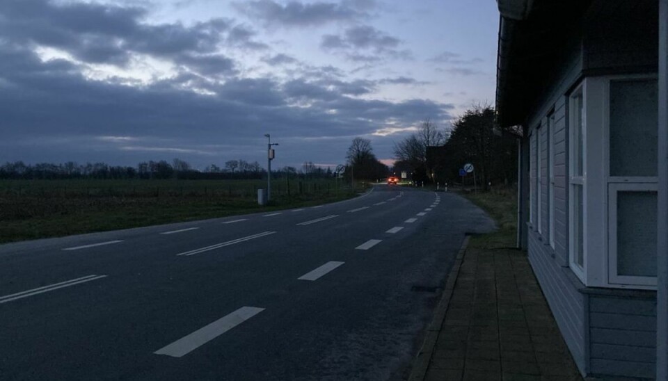 Pebersmark grænseovergang, klokken 8.00 fredag. Foto: Nicklas Skyum Clausen