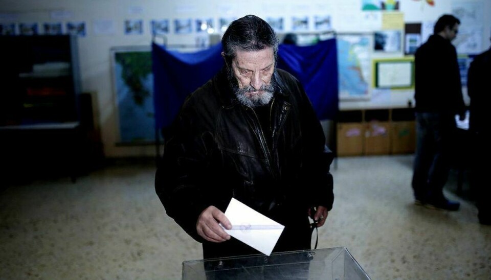 Dagens valg i Grækenland . Foto: ANGELOS TZORTZINIS/Scanpix