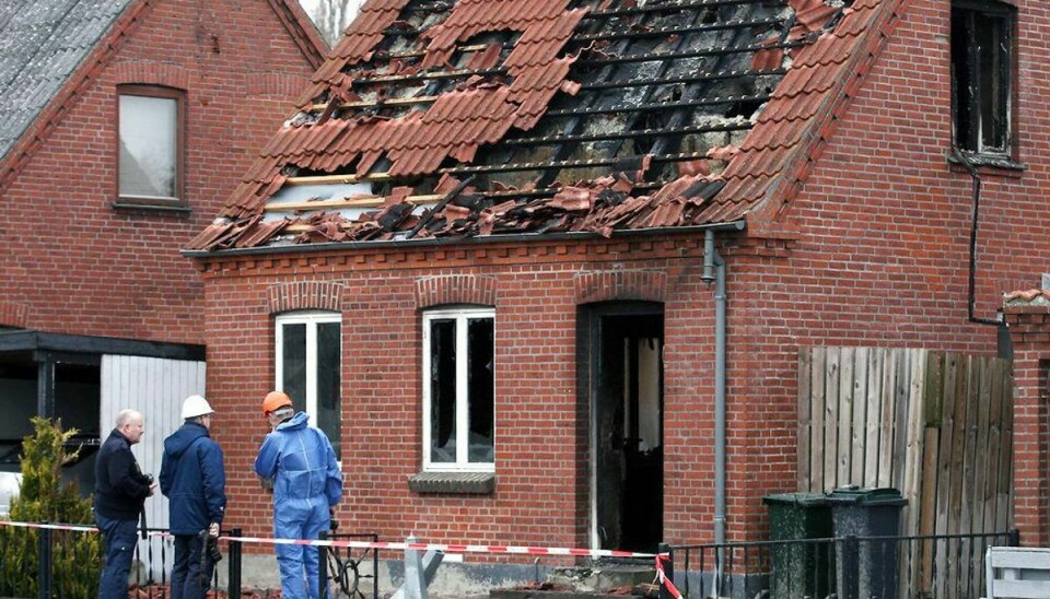 De fem personer befandt sig angiveligt på første sal, da branden brød ud. Claus Hansen/Scanpix.