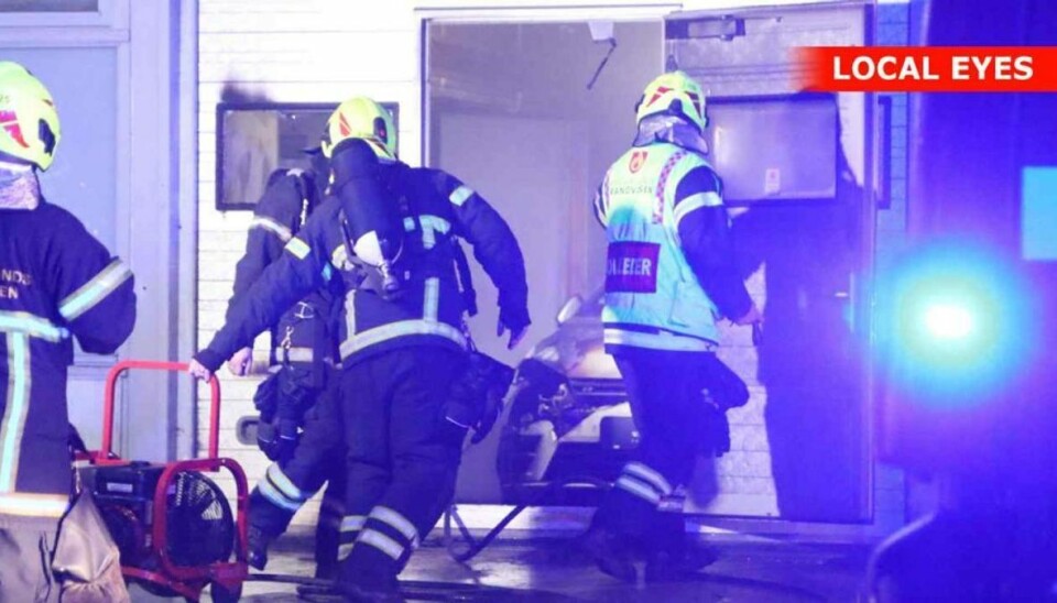 Mystik om brand: -Det er mærkeligt Politiet rykkede ud til brand i udlejningsfirma i Hørsholm. Foto: Local Eyes