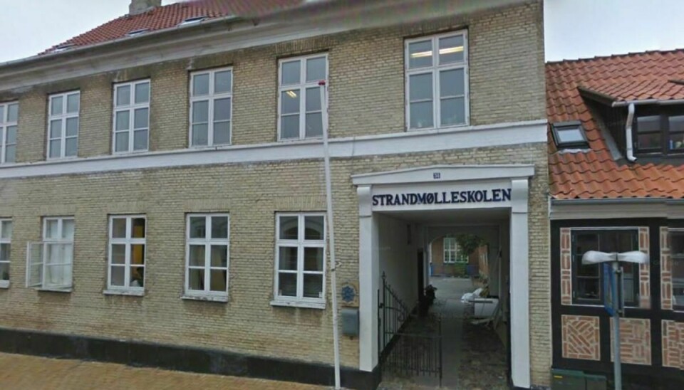 Skolelederen på Strandmølleskolen er blevet sigtet for blufærdighedskrænkelse. Foto: Google Street View
