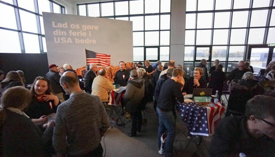 USA-rejsemesse trak tusindvis af danskere Kulturkajen Docken i København lagde lokaler til den store USA-rejsemesse, hvor næsten 4.000 danskere lagde vejen forbi. Messens succes gør, at den bliver gentaget til næste år. Foto: FDM travel.