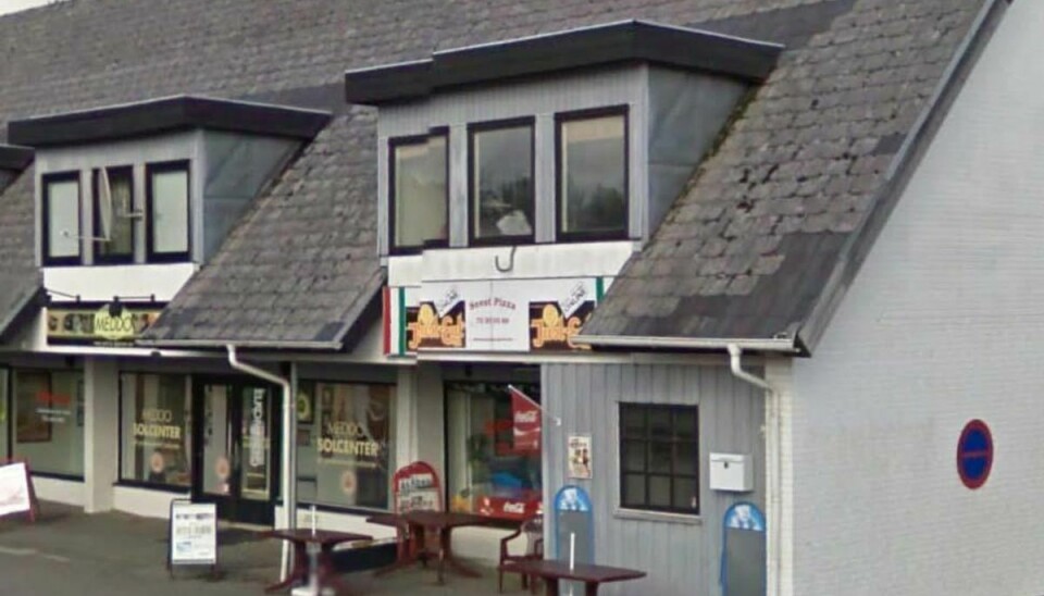 Seest Pizza har fået en sur smiley, fordi der var beskidt. Foto: Google Streetview.