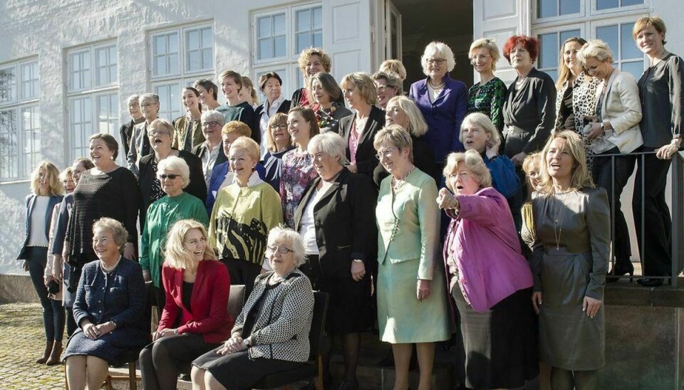 Alle nuværende og tidligere kvindelige ministre, der er i live, mødtes søndag på Marienborg i anledning af Kvindernes Internationale Kampdag. Foto: Niels Ahlmann Olesen/Scanpix