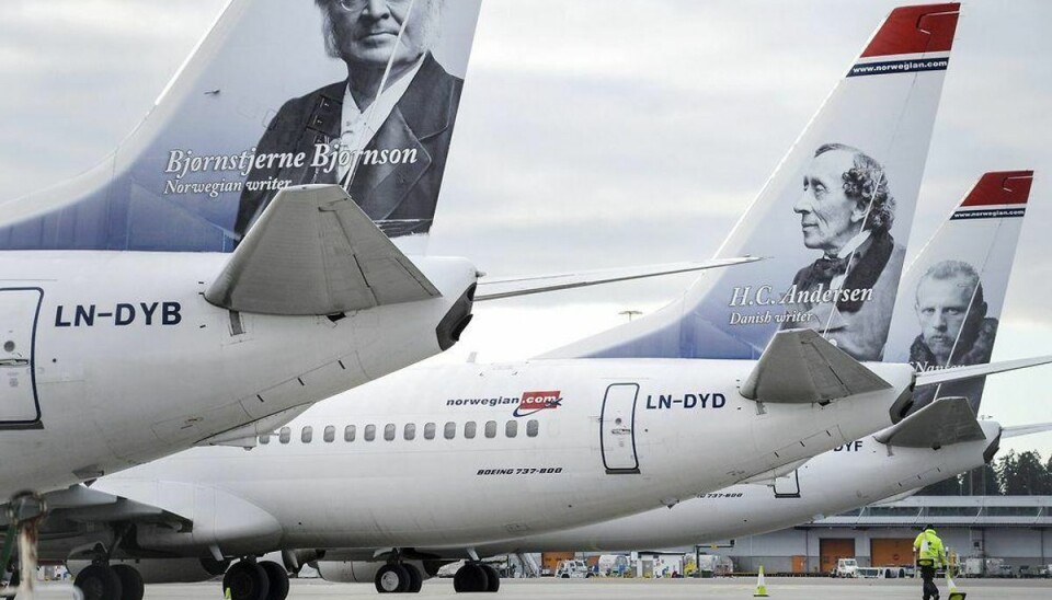 Strejke rammer 20.000 flypassagerer lørdag Norwegian har aflyst stort set alle flyvninger inden for Skandinavien fredag. Foto: Johan Nilsson/Scanpix