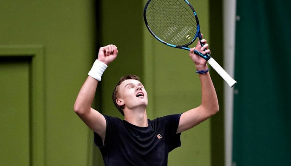 Holger Rune har nu vundet fire turneringer på ITF-niveau. (Arkivfoto) Foto: Keld Navntoft/Scanpix