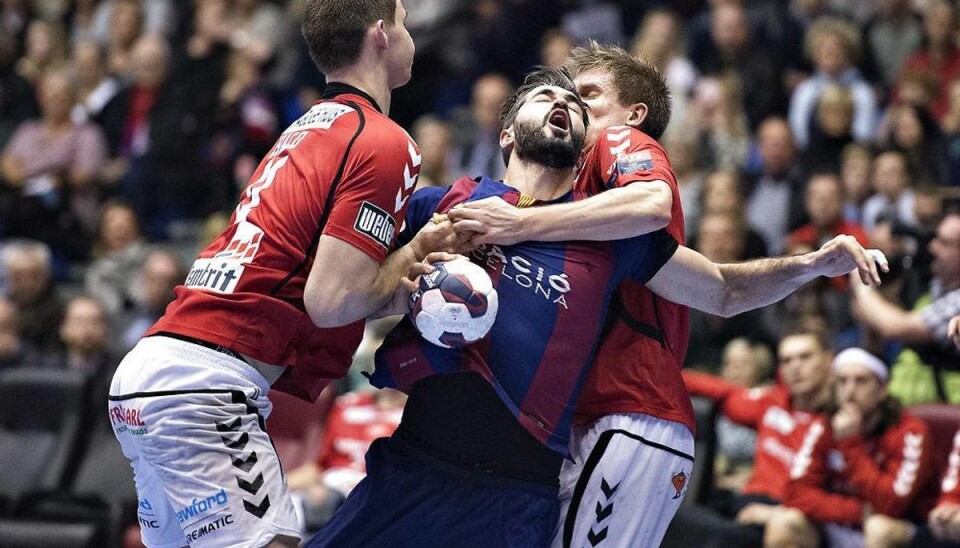 Barcelona lammetæver Aalborg Barcelona lammetævede Aalborg med hele 11-31. Foto: Henning Bagger/Scanpix.