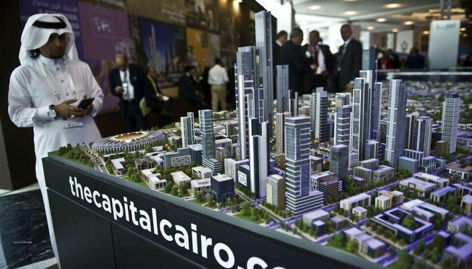 Sådan ser modellen af den nye egyptiske hovedstad ud. Foto: Scanpix.