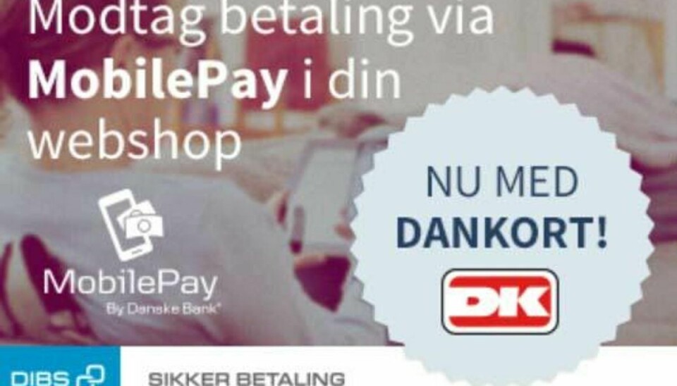 I dag forstærkes MobilePay til e-handel yderligere, fordi det også bliver muligt at anvende danskernes favoritkort, Dankortet.