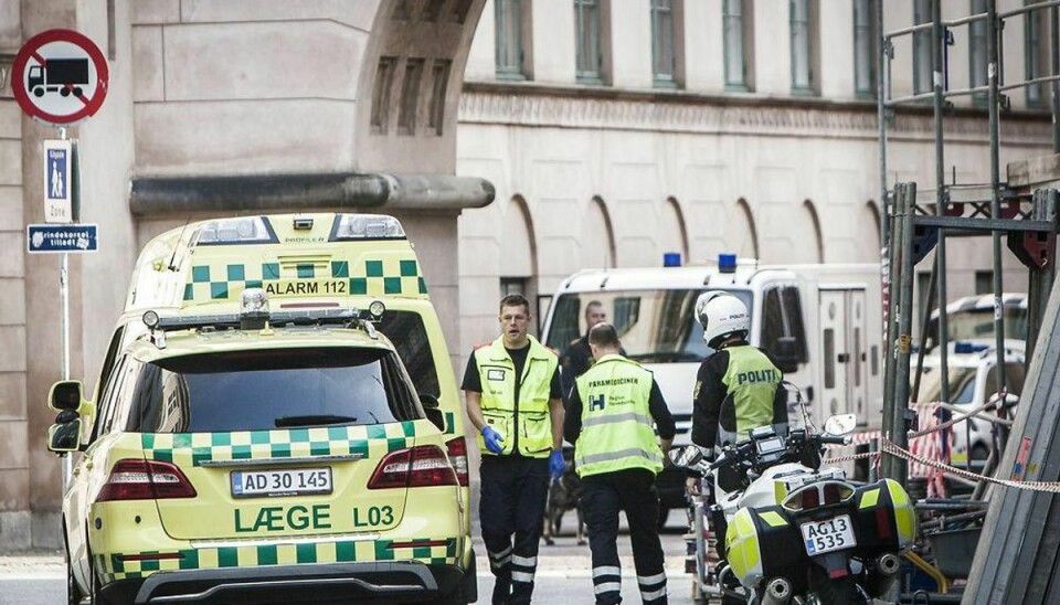 Retten på Frederiksberg idømmer en 67-årig mand fængsel på livstid for at dræbe en advokat og forsøge at dræbe sin ekssvigersøn i fogedretten i København i fjor. Foto: Simon Skipper/Scanpix.
