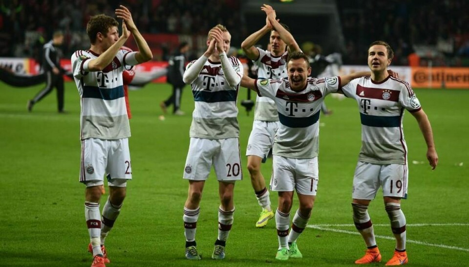 Bayern München slog Leverkusen i straffesparkskonkurrence. Foto: Patrik Stollarz/Scanpix