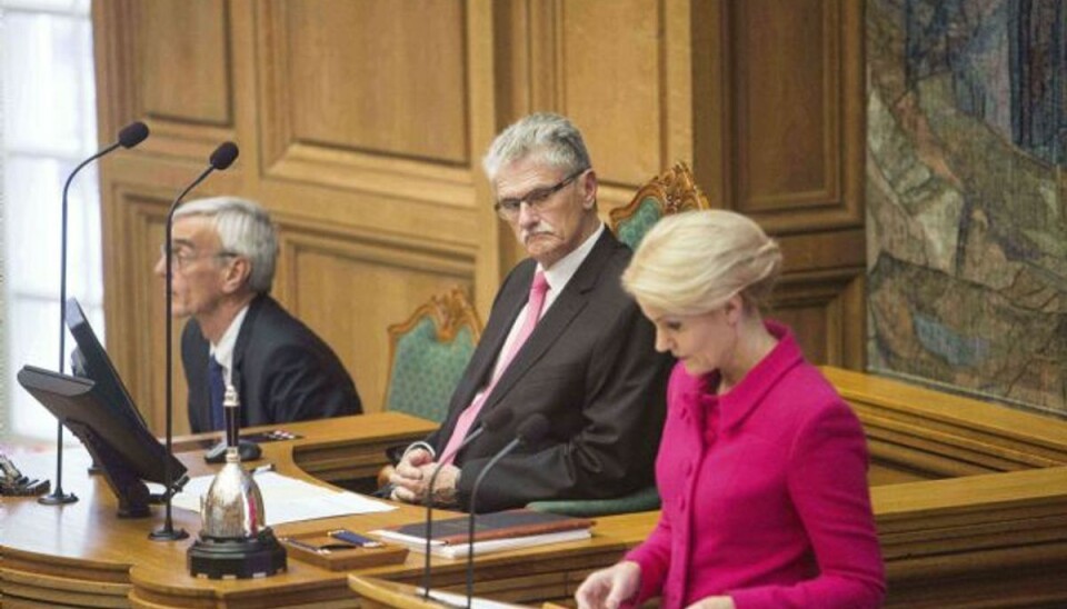 Her er hovedpunkterne i åbningstalen Især udlændinge stod for skud i Helle Thorning-Schmidts åbningstale. Foto: DITTE VALENTE/POLFOTO