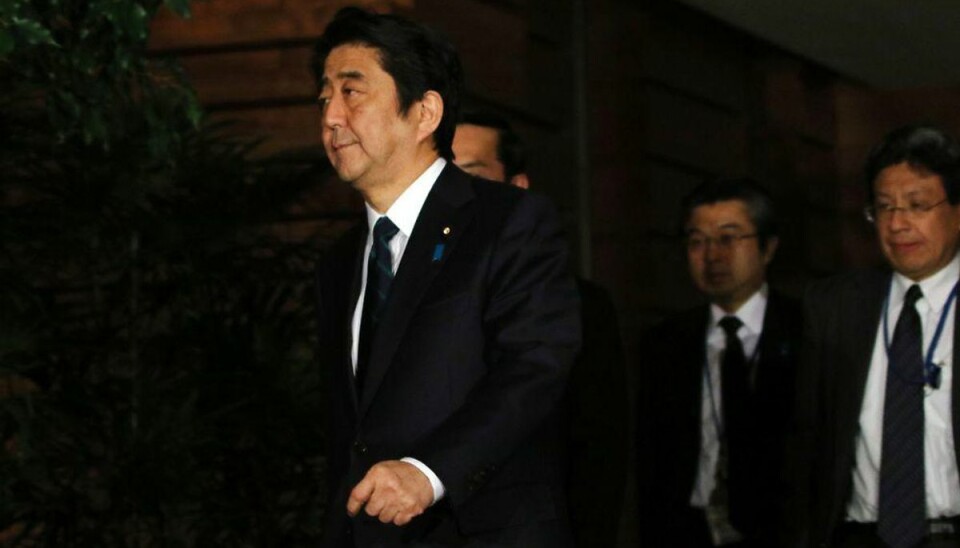 IS udsender henrettelses-video: Japan undersøger Den japanske premierminister, Shinzo Abe. Foto: YOSHIKAZU TSUNO/Scanpix