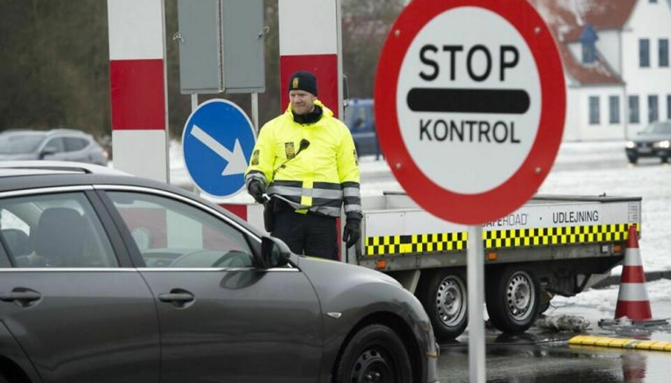 Grænsekontrollen mellem Danmark og nabolandene kan få indflydelse på vinterferietrafikken. Foto: Claus Fisker/Scanpix