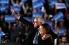 Bernie Sanders står til at vinde klart ved primærvalget i New Hampshire foran Hillary Clintonn i kampen om at blive Demokraternes præsidentkandidat. Foto: Spencer Platt/Scanpix