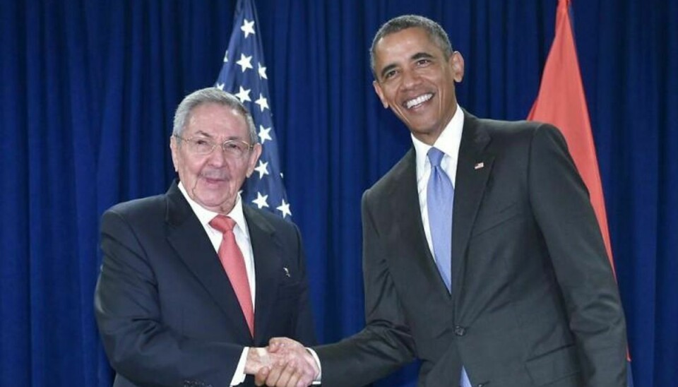 Præsident Barack Obama skal nu besøge Cuba og dets leder Raul Castro ved et historisk besøg i landet. Foto: Scanpix
