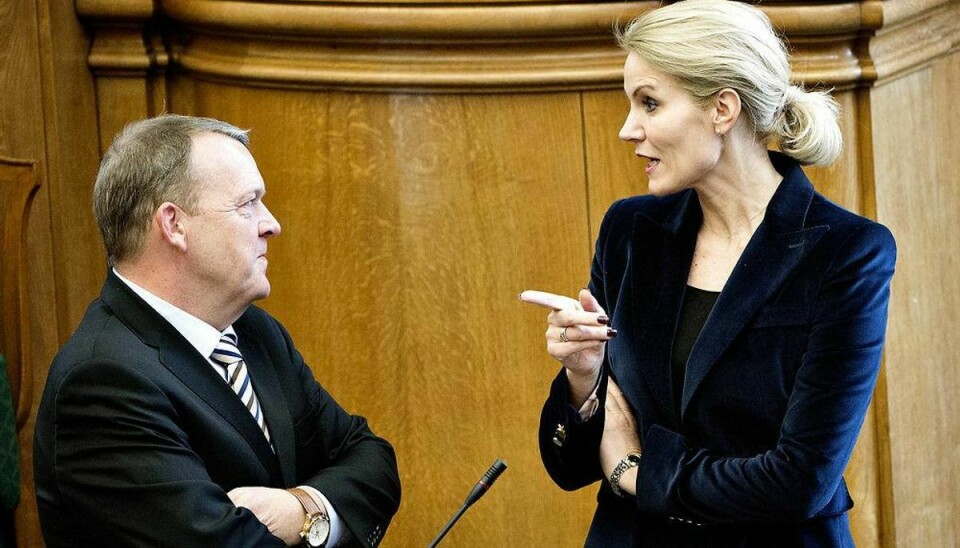 Hvis det stod til medlemmerne af 3F ville Helle Thorning-Schmidt have et markant forspring til Lars Løkke Rasmussen. Foto: Nils Meilvang/Scanpix