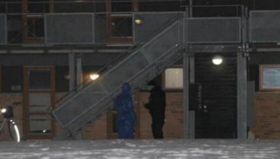 Politiet rykkede ud mandag aften. Foto: Presse-fotos.dk.