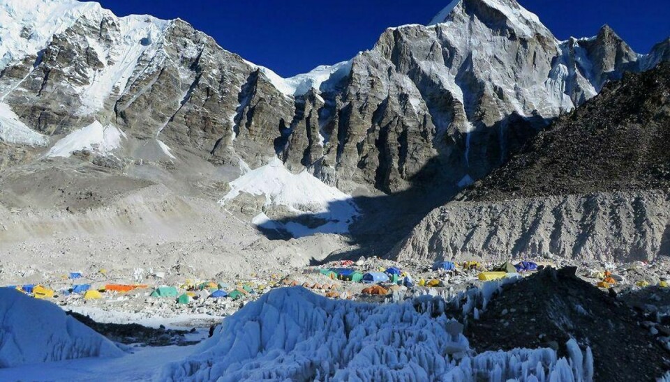 Base camp ved Mount Everest. Arkivfoto: Scanpix.