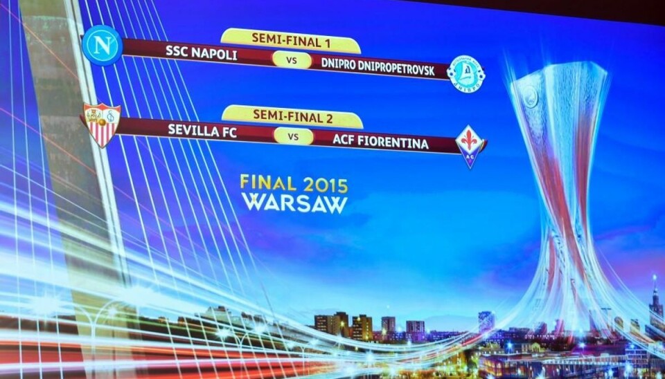 Forsvarende EL-mestre støder ind i Fiorentina Sevilla møder Fiorentina ved semifinalen. Foto: Fabrice Coffrini/scanpix