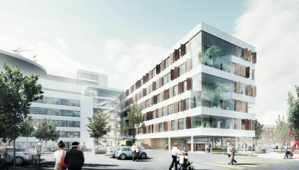 Sådan kommer det nye sygehus til at se ud. Foto: Arkitema Architects