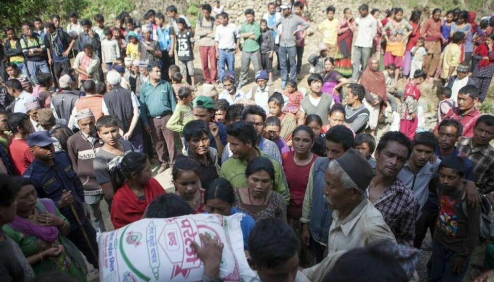 Grundfos sender nu en million kroner til ofrene for jordskælvet i Nepal. Foto: Folkekirkens Nødhjælp