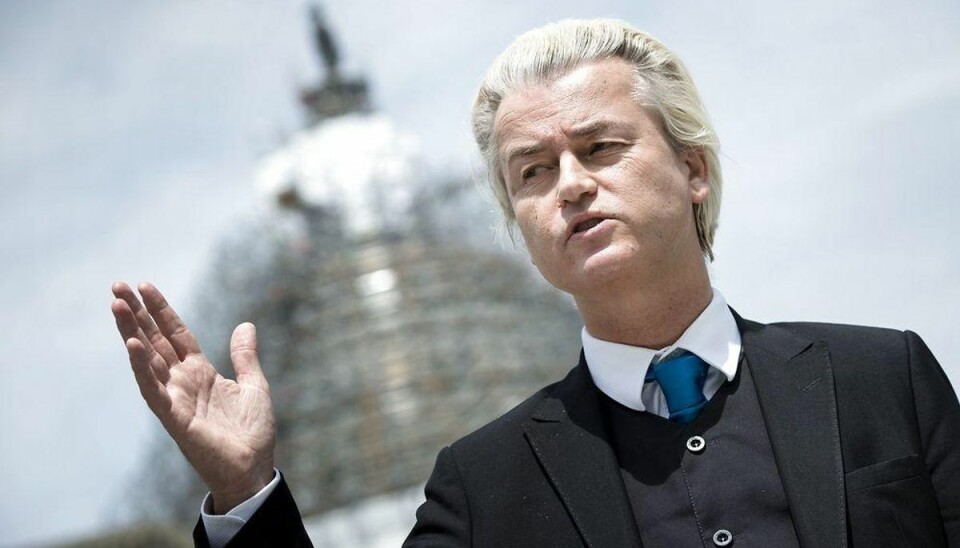 Geert Wilder: Jeg kommer til Folkemødet Den omstridte politiker, Geert Wilders, forventer, at dansk politi beskytter ham mod terrorangreb. Foto: BRENDAN SMIALOWSKI/Scanpix.