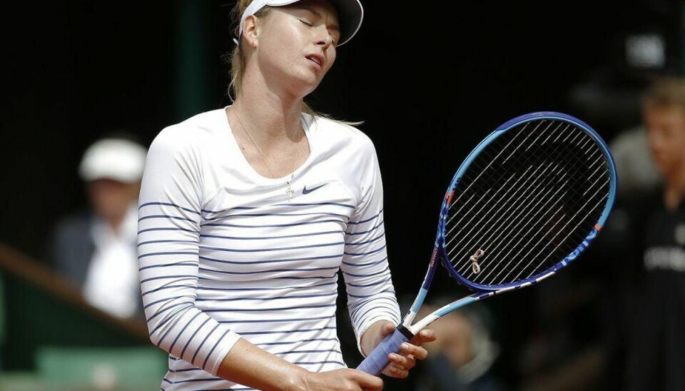 Chok: Tjekke sender Maria Sharapova tidligt ud Maria Sharapova. Foto: KENZO TRIBOUILLARD/Scanpix.