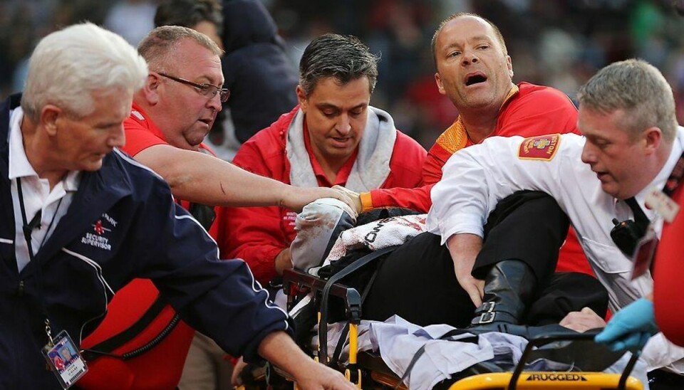 Tilskuer i livsfare efter uheld ved baseballkamp Foto: Jim Rogash/Scanpix.