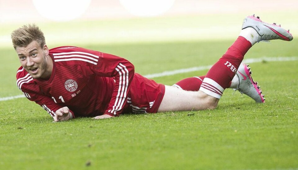 Bendtner: -Jeg vil blive i Wolfsburg Nicklas Bendtner. Foto: Claus Fisker/Scanpix.