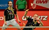 Mathias Boe (t.v.) og Carsten Mogensen (t.h.). Foto: BAY ISMOYO/Scanpix.