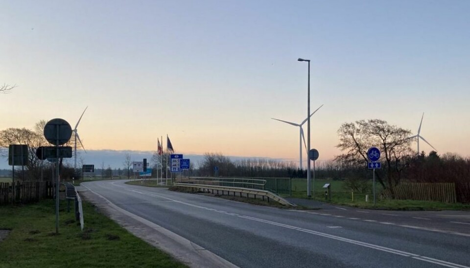 Sæd grænseovergang, klokken 8.40 en fredag i januar – her var ingen kontrol med indrejsen. Foto: Nicklas Skyum Clausen