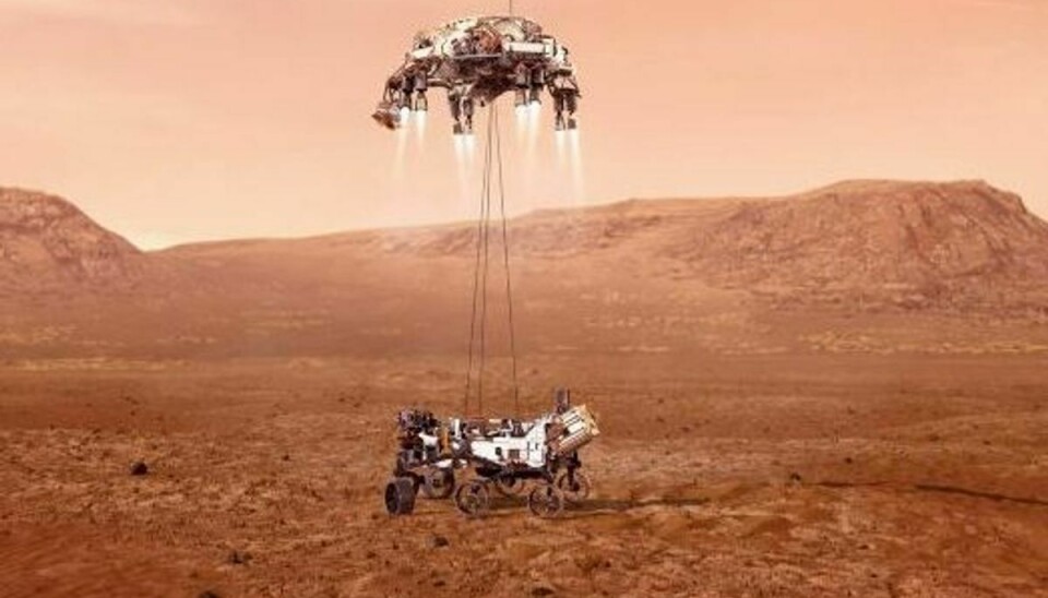 Robotten er planmæssigt landet på Mars. Foto: Uncredited/Scanpix