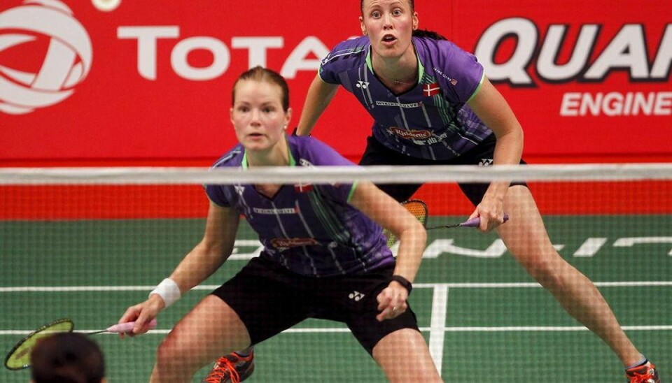 Damedouble klar til semifinale ved badminton-VM Christinna Pedersen og Kamilla Rytter Juhl. Foto: NYIMAS LAULA/Scanpix.