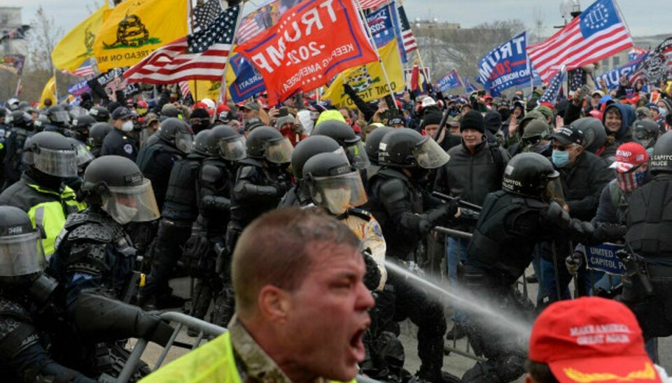Det kom til voldsomme uroligheder 6. januar uden for USA’s Kongres. (Arkivfoto.) Foto: Joseph Prezioso/AFP