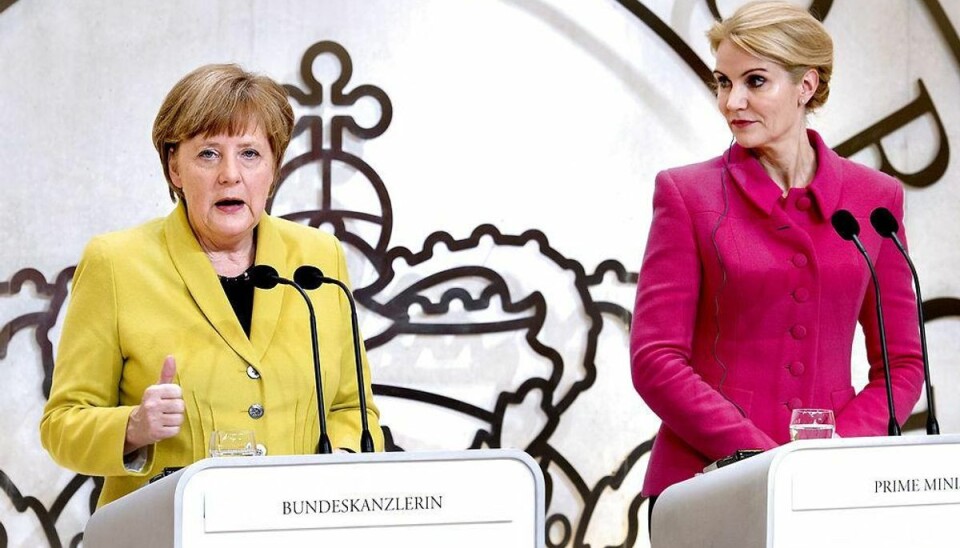 Merkel til Helle: Vi skal pleje vores tætte forhold Foto: Keld Navntoft/Scanpix