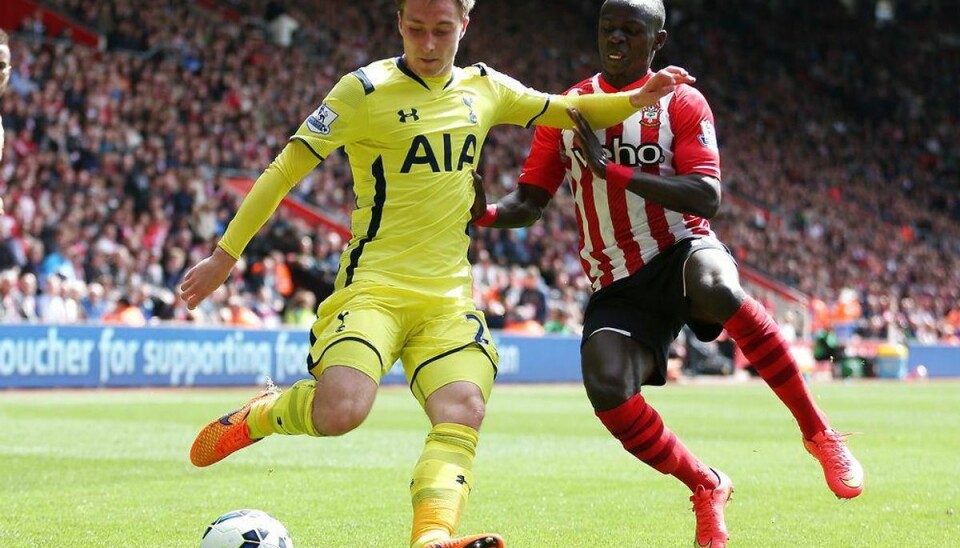 Southampton stoppede Eriksen-stime Med det uafgjorte resultat rykker Tottenham op på femtepladsen med et point og en kamp mere end Liverpool. Foto: Scanpix.