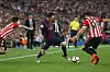 Football – Athletic Bilbao v FC Barcelona – Spanish King’s Cup Final – Nou Camp – Barcelona, Spain – 30/5/15 Lionel Messi goes past Benat and Mikel Balenziaga on his way to score the first goal for Barcelona Reuters / Albert Gea
