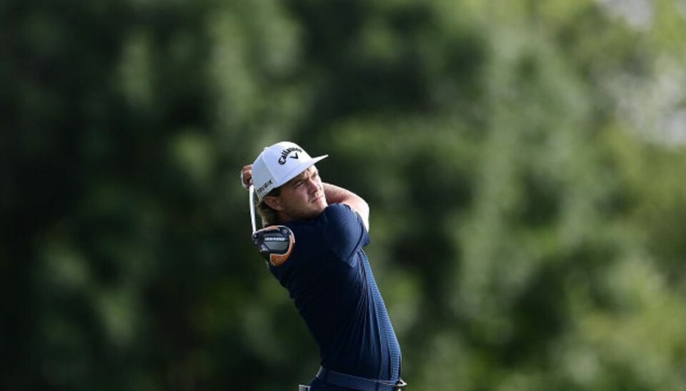 Sebastian Cappelen lavede syv birdies på fredagens runde af PGA-turnering på den berømte Pebble Beach-bane i Californien. Danskeren er på en delt 25.-plads inden weekendens finalerunder. (Arkivfoto) Foto: Stacy Revere/AFP