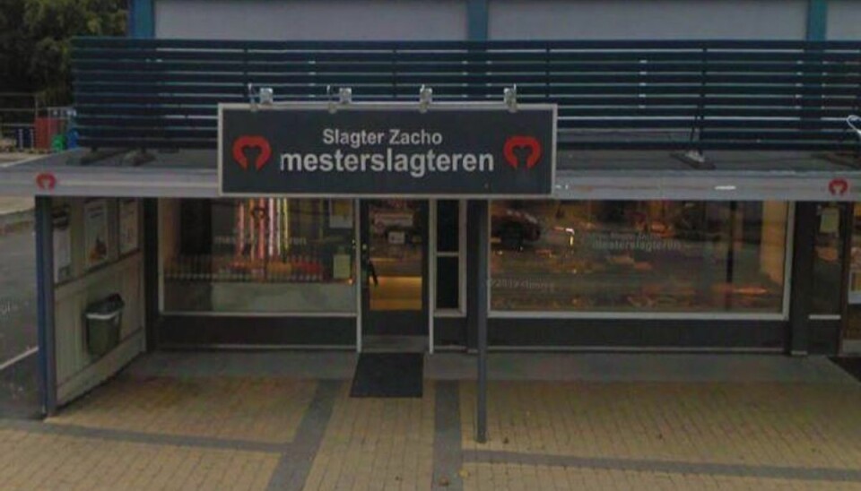 Slagteren her har fået en elitesmiley. Foto: Google