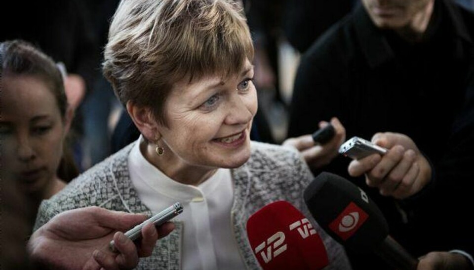 Pape er uenig med Eva Kjers udlægning af krisemøde Eva Kjer Hansen (V) gik af som miljø- og fødevareminister lørdag. Foto: Liselotte Sabroe/Scanpix