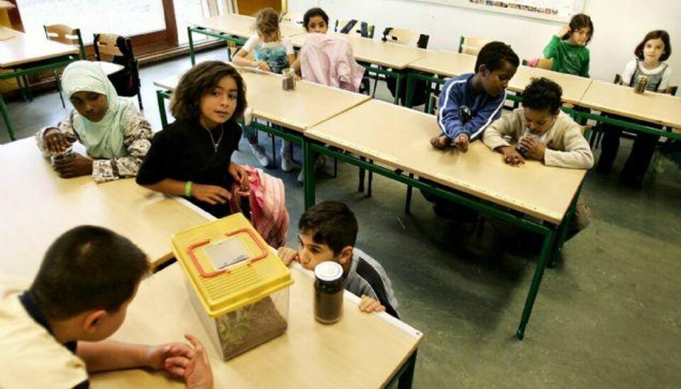 Mange folkeskoler har en overvægt af indvandrerelever, og det er et problem for integrationen, lyder det fra Socialdemokraterne. Foto: Martin Dam Kristensen/Scanpix